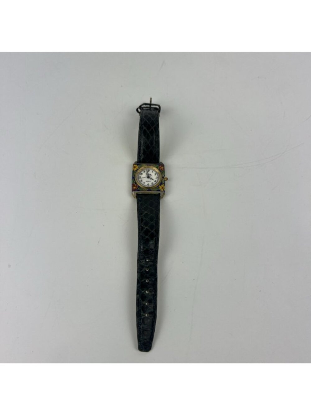 Vintage Cloisonné Enamel Women’s Watch 32mm Gold Plated Untested - Picture 2 of 4